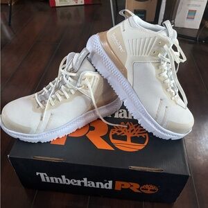 Timberland PRO White and Tan Sneakers